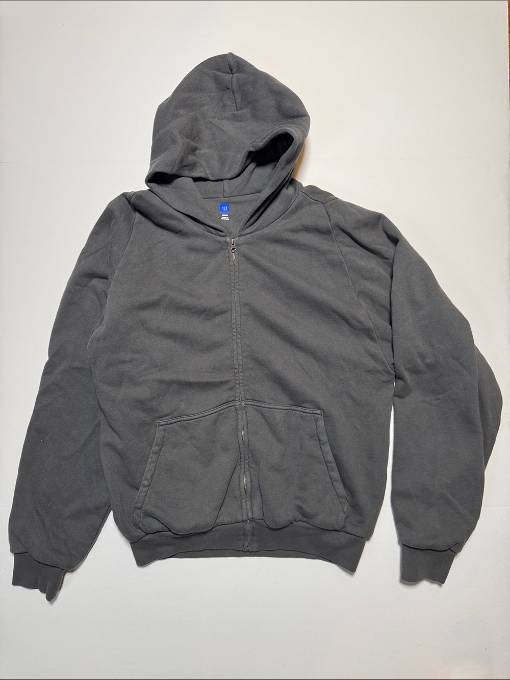 YEEZY x GAP Dark Gray Full Zip-Up Hoodie Double Layered High Quality Oversized M